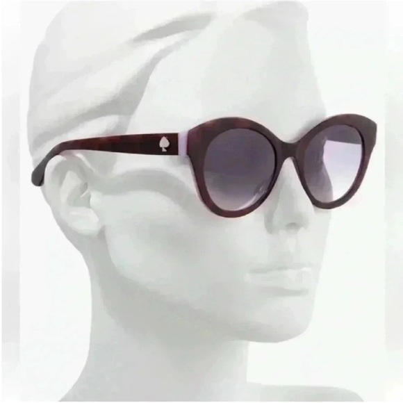 Kate Spade Karleigh 51mm Cat Eye Sunglasses in Havana/Plum NWT - Picture 2 of 7